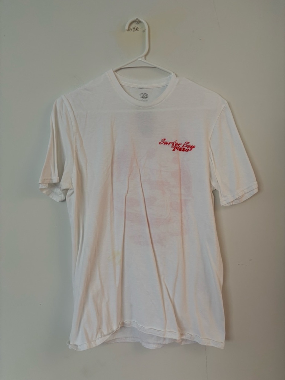 funko pop! netflix stranger things 4 surfer boy pizza red & white tee shirt🍕